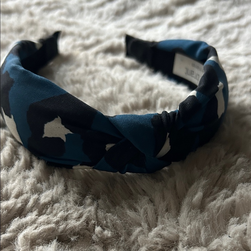NEW Turquoise Black White Knotted Fabric Headband Bryant Brant handmade